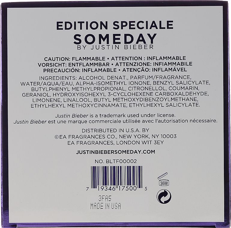 Justin Bieber Someday Special Edition